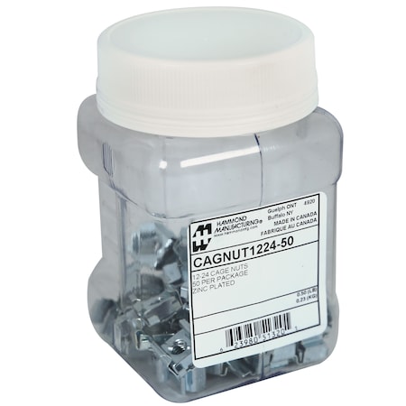 Hammond 12-24 Cage Nuts, 50-Count CAGNUT1224-50